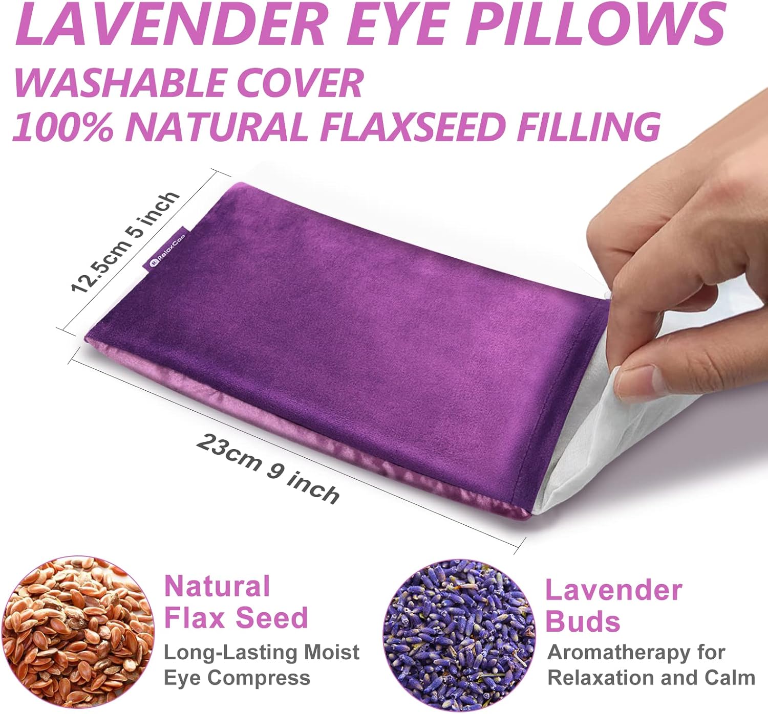 RelaxCoo Lavender Eye Pillow for Relaxation - Image 2