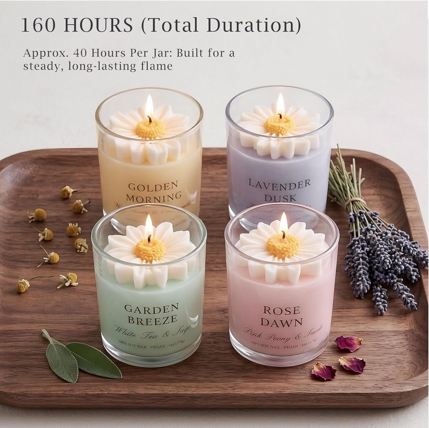 4 Pack Scented Candles Gift Set - Image 2